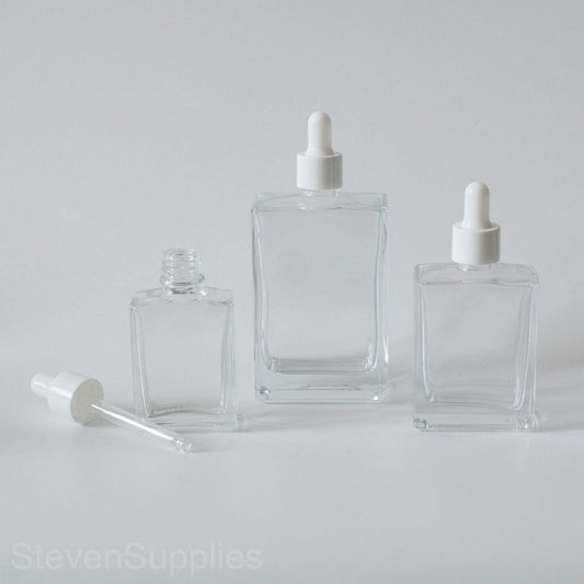 50ML SQUARE GLASS NATURAL SERUM BOTTLE