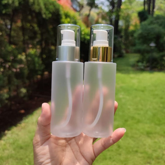 120ML Pet Flat Frost Bottle & M2 Golden Silver Pump China