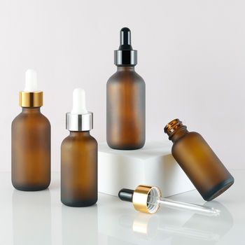 20ML 30ML 50ML 100ML AMBER FROST GLASS SERUM BOTTLE CHINA