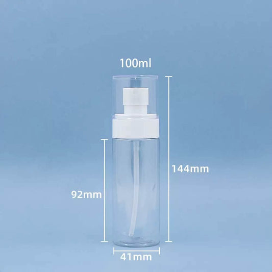 100ML TO 150ML TRANSPARENT FLAT BOTTLE WITH UMRELA SPRE PUMP CHINA