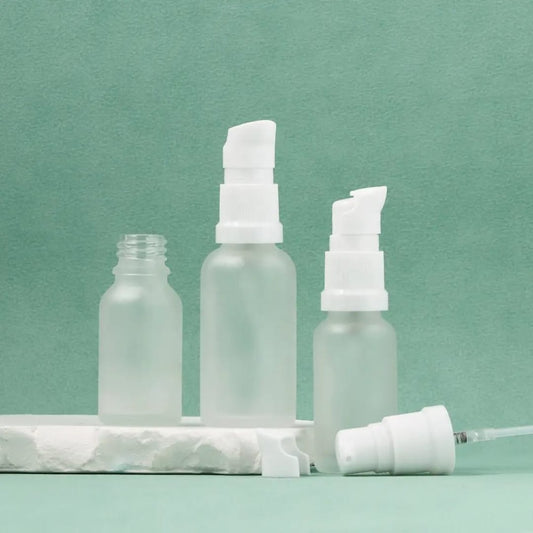 FROSTED GLASS BOTTLE & PUMP