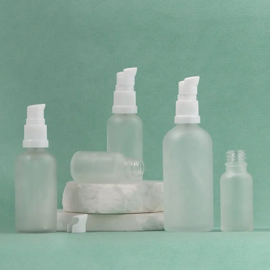 FROSTED GLASS BOTTLE & PUMP