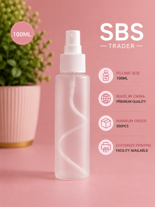 100Ml Pet Frost Bottle With Mist Pump White China