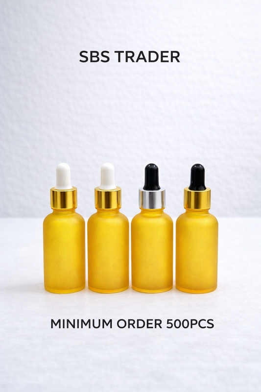 30ML YELLOW FROSTED GLASS BOTTLE WITH DROPPER
