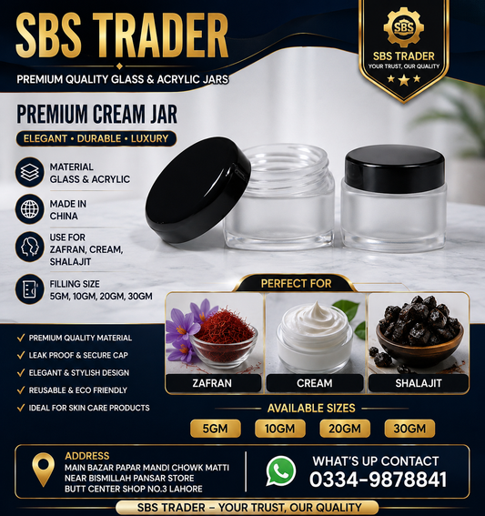 30GM SQUARE ACRYLIC FROSTED JAR SBS