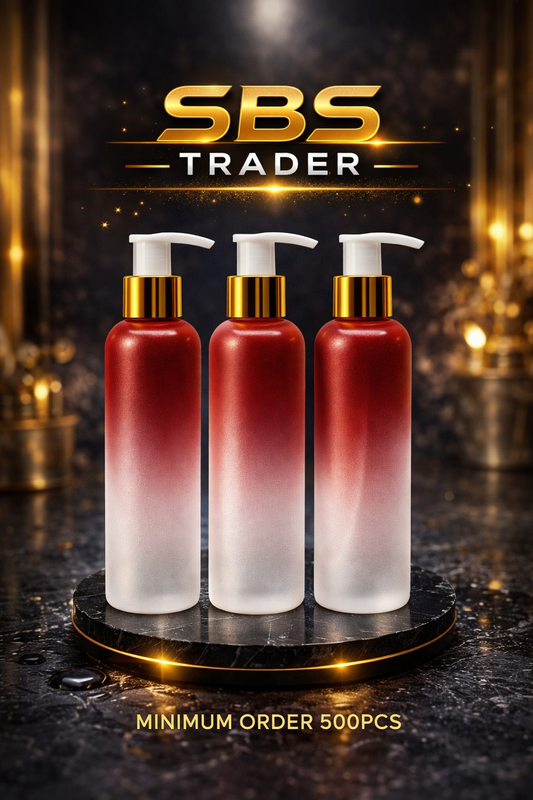 DOUBLE TOWN FROSTED COLOUR BOTTLE WITH CHINA PUMP