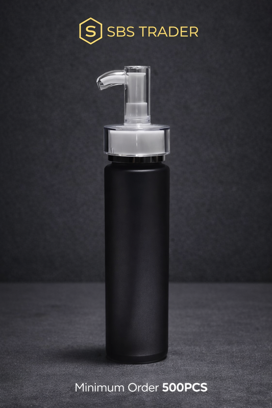 200ML PET FROSTED COLOUR BOTTLE WITH ACRYLIC PUMP CHINA