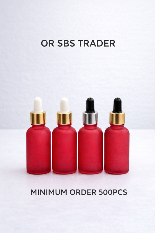 30ML RED FROSTED BOTTLE WITH DROPPER CHINA