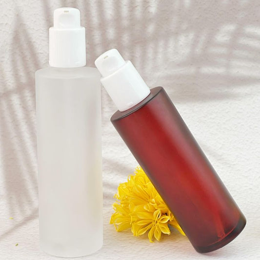 200ML PET FROSTED & AMBER BOTTLE WITH CHINA PUMP