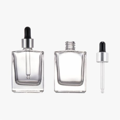 50ML SQUARE GLASS NATURAL SERUM BOTTLE