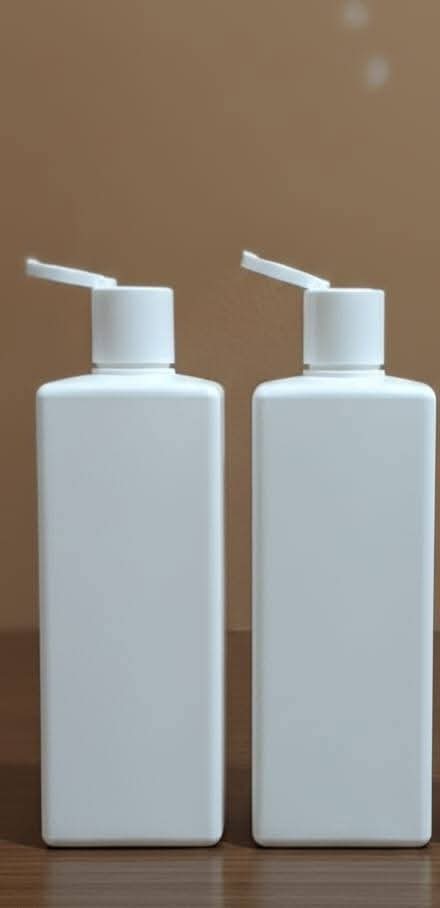 500ML SQUARE WHITE PP BOTTLE WITH FILP TOP CAP