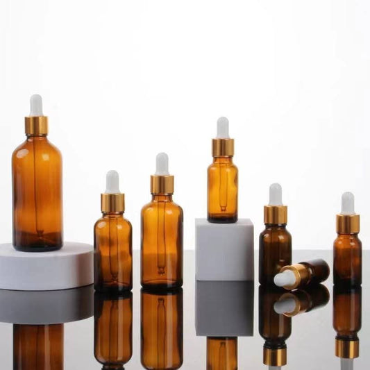 AMBER GLASS SERUM BOTTLE CHINA
