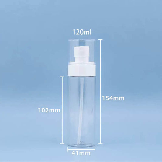 100ML TO 150ML TRANSPARENT FLAT BOTTLE WITH UMRELA SPRE PUMP CHINA