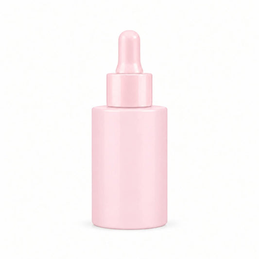 30ML ROUND FLAT LIGHT PINK SERUM BOTTLE CHINA