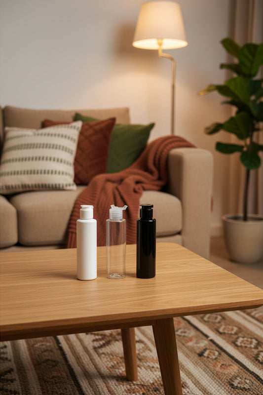 FLAT PET OIL & SHAMPOO PREMIUM BOTTLE WITH FILP TOP CAP