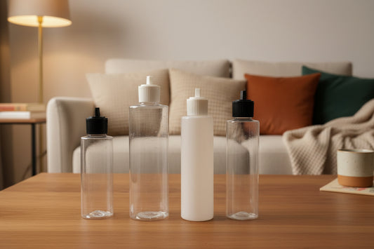 100ML 150ML 200ML PET BOTTLE TRANSPARENT & WHITE WITH OIL NOZZEL CAP CHINA