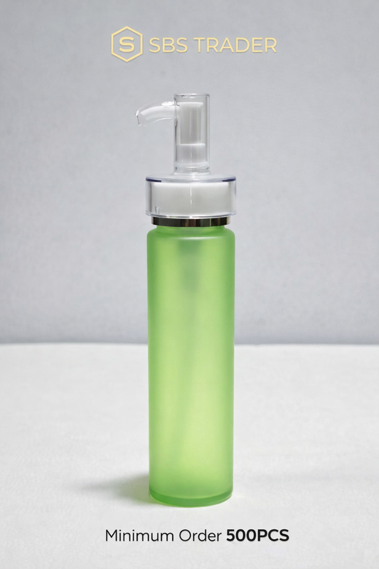 200ML PET FROSTED COLOUR BOTTLE WITH ACRYLIC PUMP CHINA
