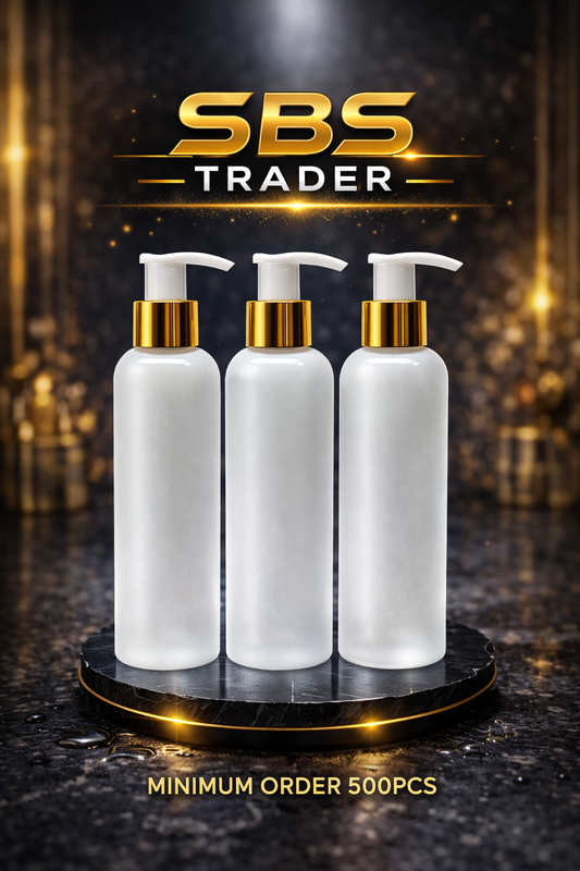 DOUBLE TOWN FROSTED COLOUR BOTTLE WITH CHINA PUMP