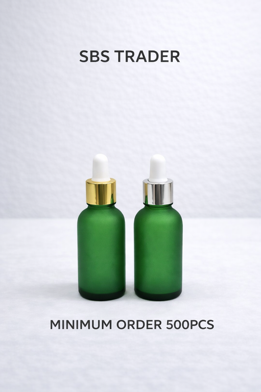 30ML GREEN FROSTED GLASS DROPPER BOTTLE CHINA