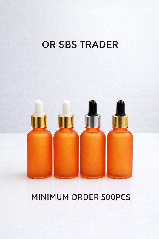 30ML ORANGE FROSTED GLASS DROPPER BOTTLE CHINA